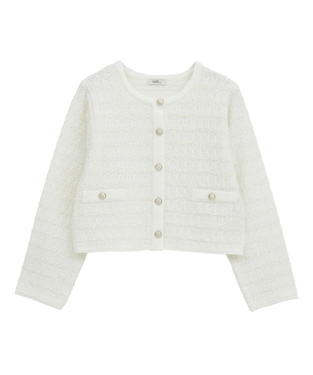 earth music&ecology ニットツイードジャケット 