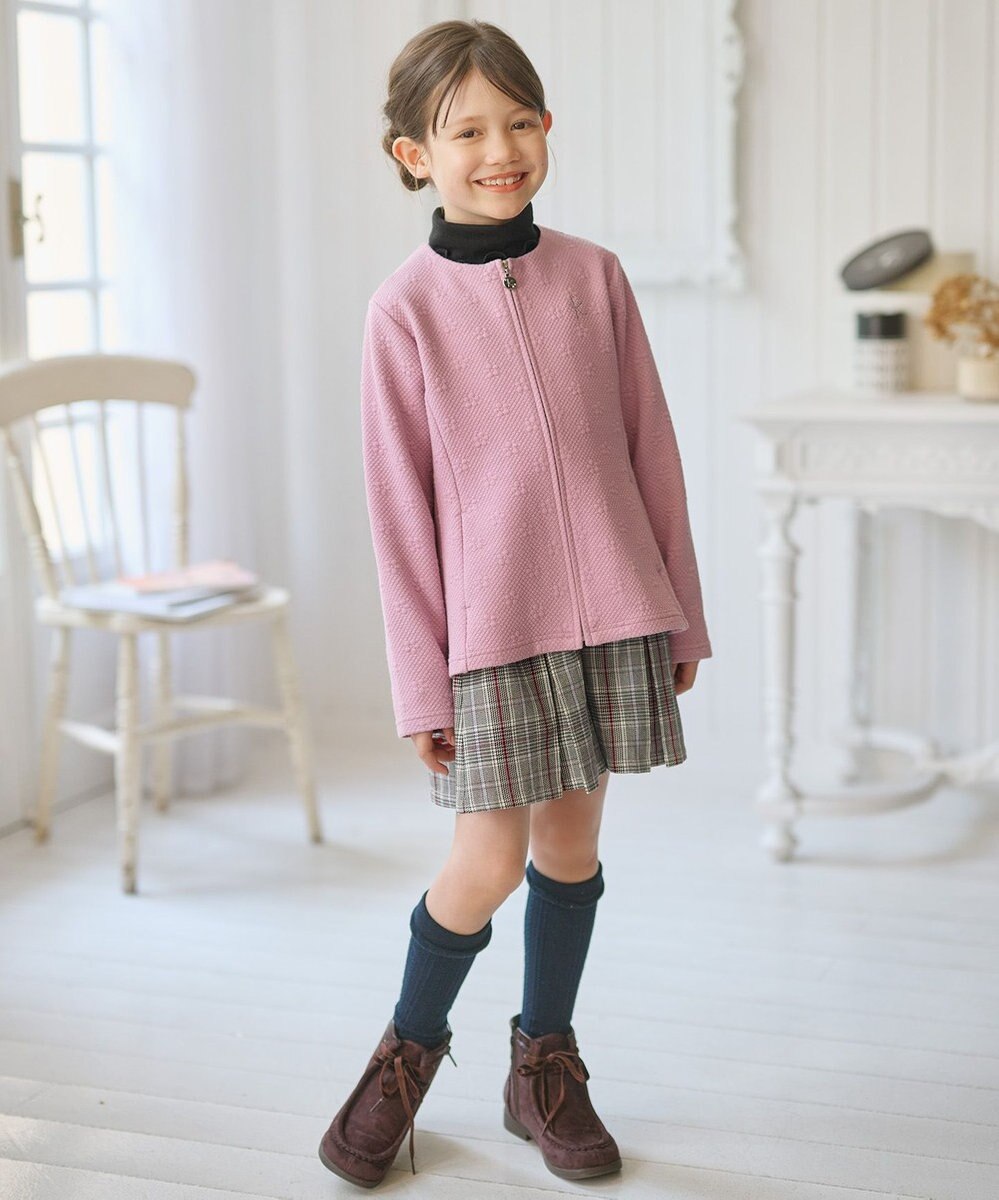 組曲 KIDS 【110-140㎝】フラワーキルト パーカー 