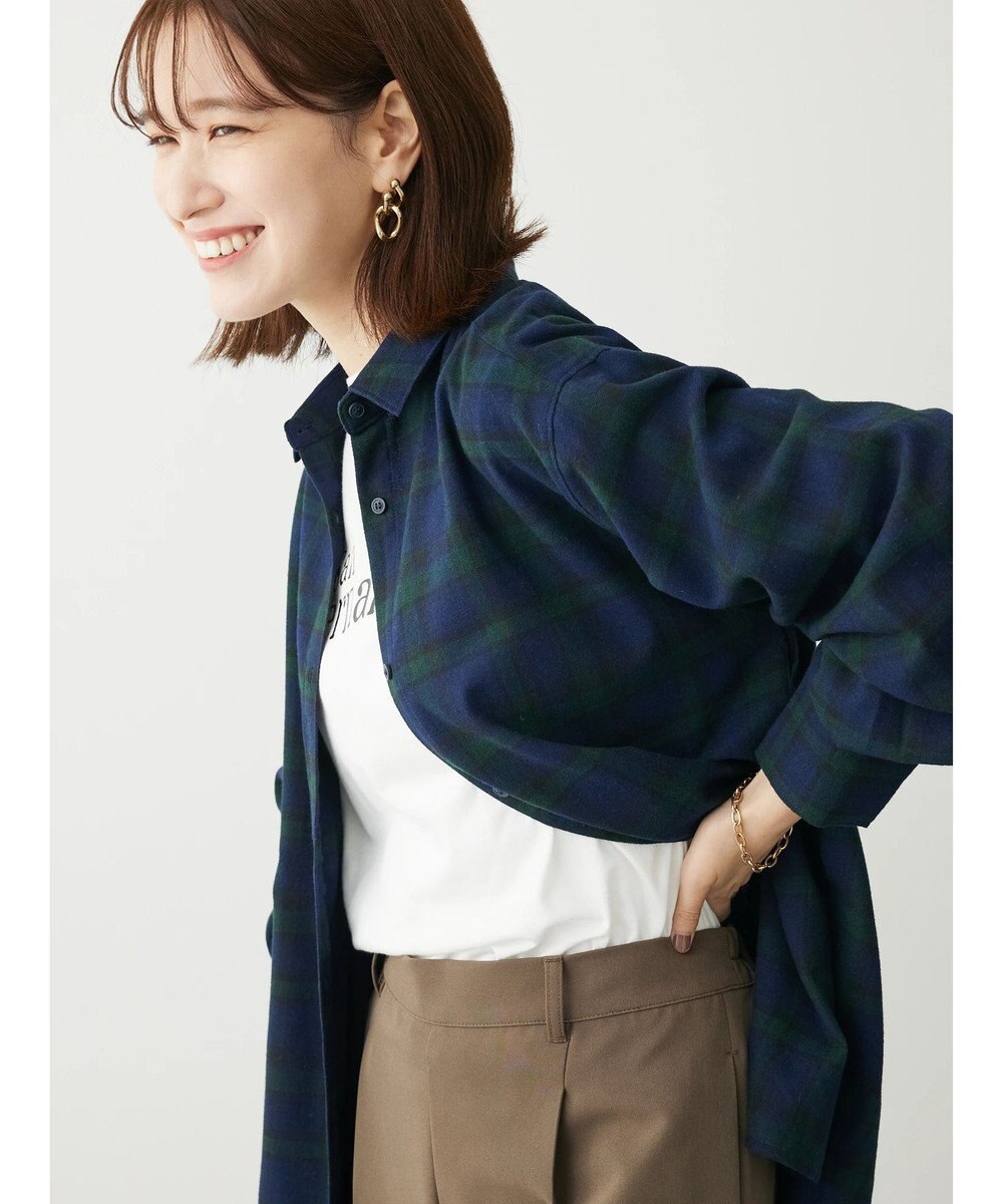 Green Parks ネルチェックシャツ 