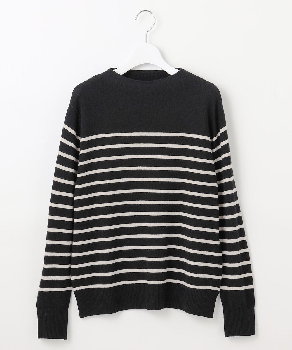 J.PRESS LADIES S 【洗える】SOFT TOUCH WOOL 立ち襟 ボーダー ニット 