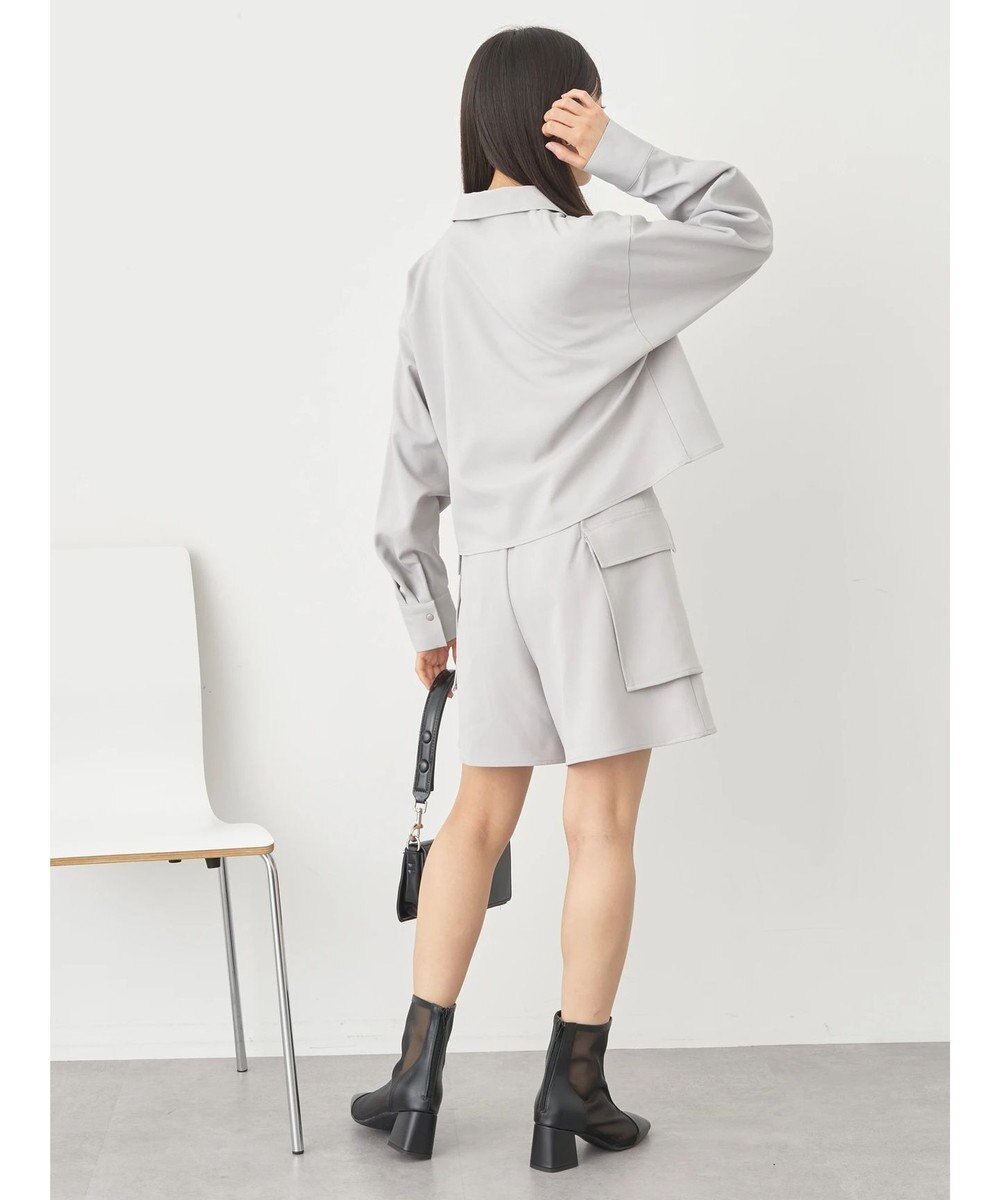 earth music&ecology ジップショートシャツ 