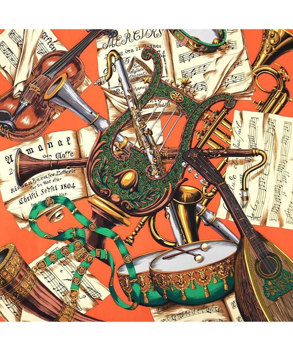 Marca 【伝統横濱スカーフ】演奏会  大判 シルクツイル スカーフ 