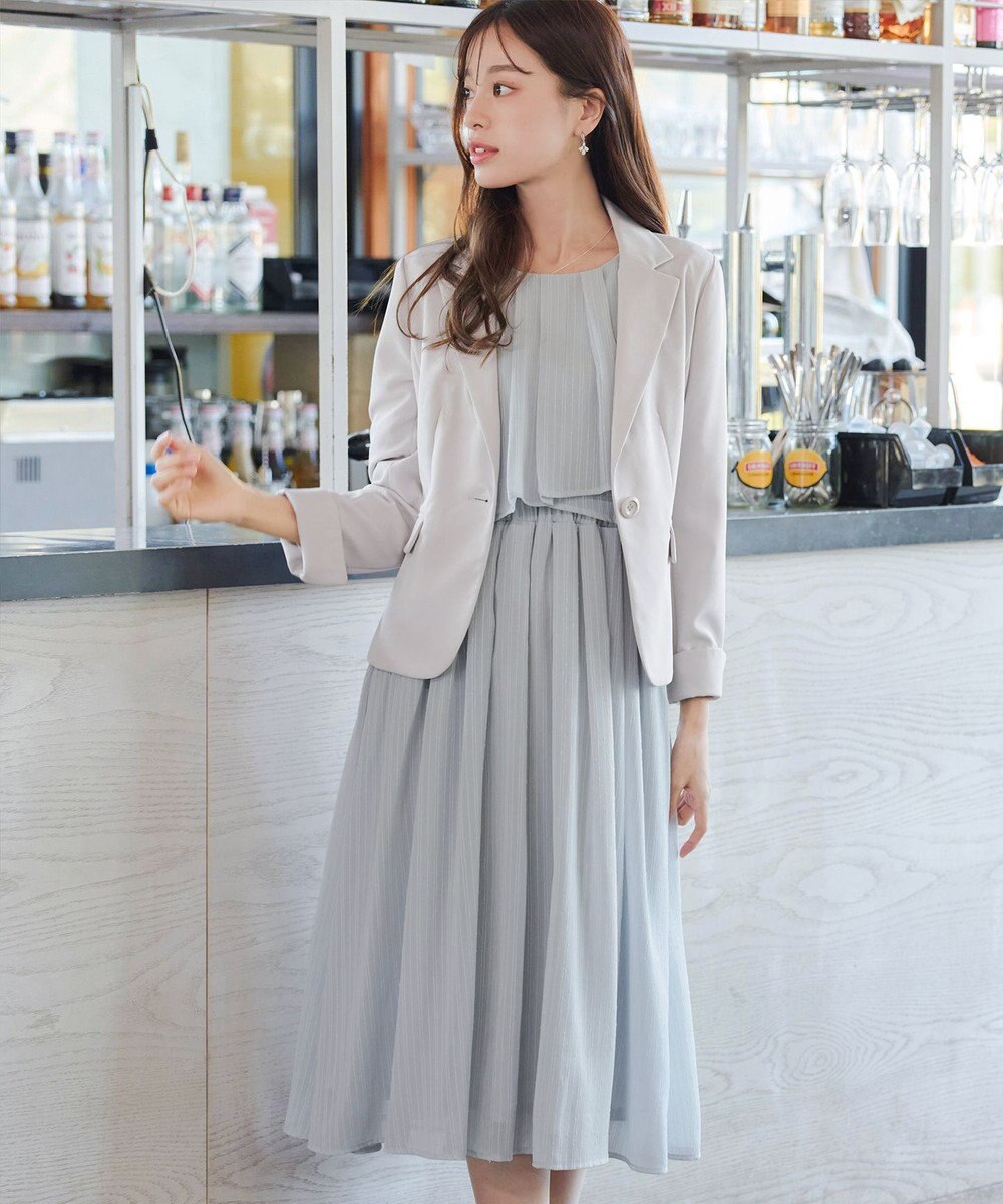 Tiaclasse 【新色追加】シフォンドレープワンピース 