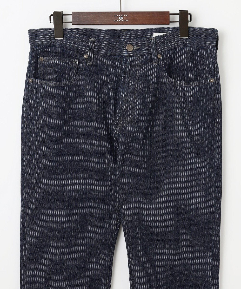 JOSEPH ABBOUD 【キングサイズ・ストレッチ/JAPANファブリック/きれいめ】ストライプジャカード デニム 