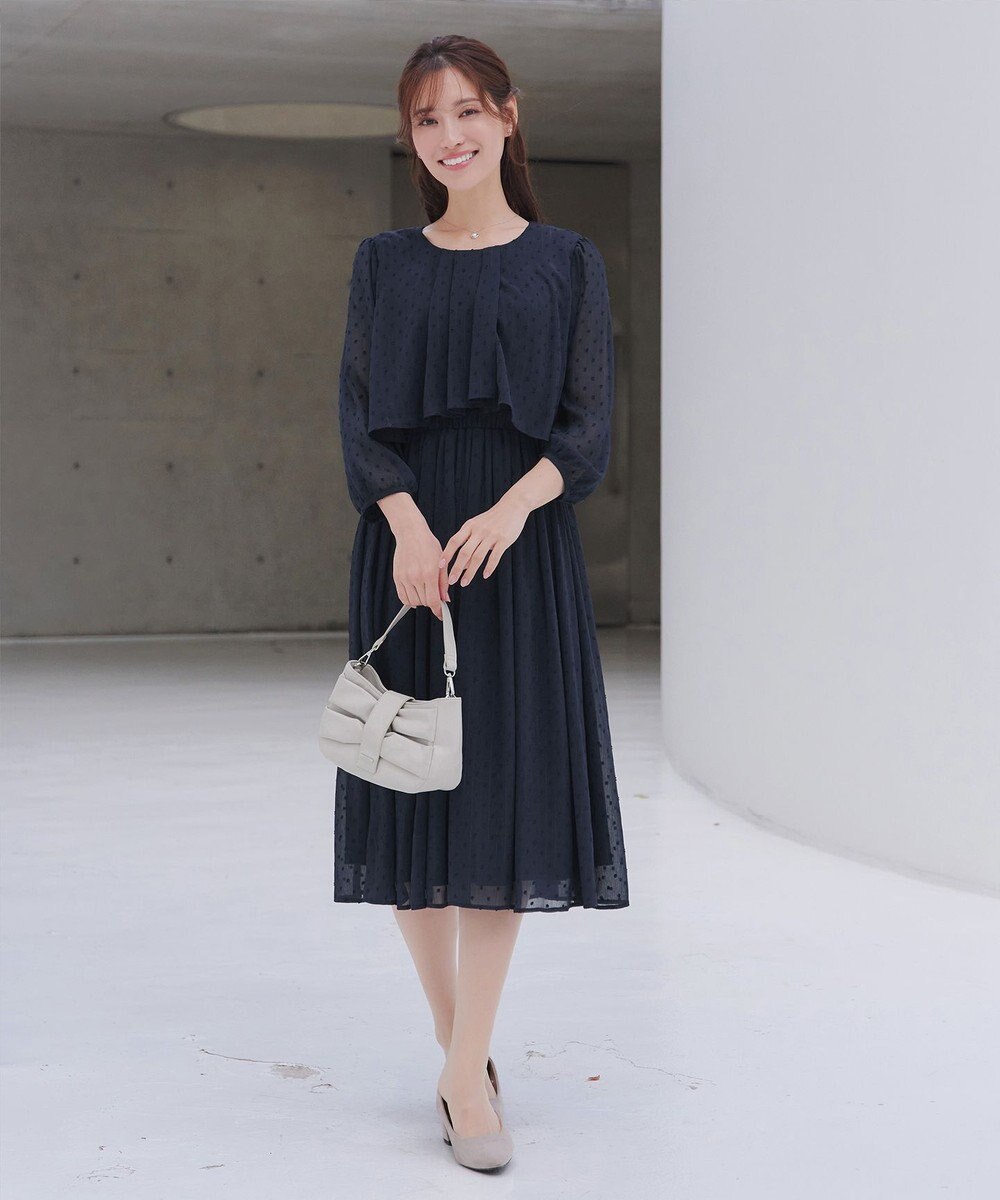 Tiaclasse 【新色追加】シフォンドレープワンピース 