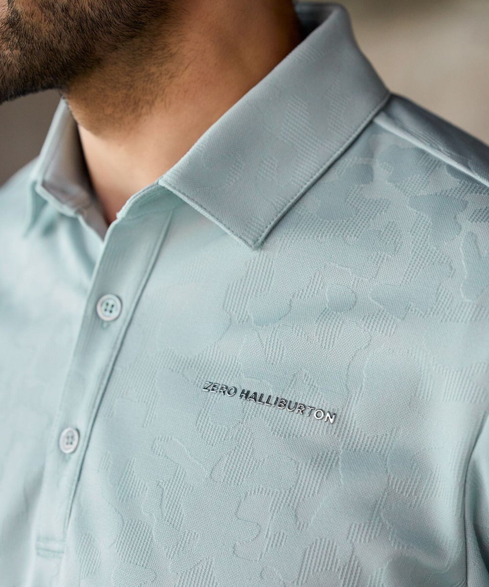 ZERO HALLIBURTON エレガントカモ柄ジャガードポロシャツ ZHG-M5S8a 82956 