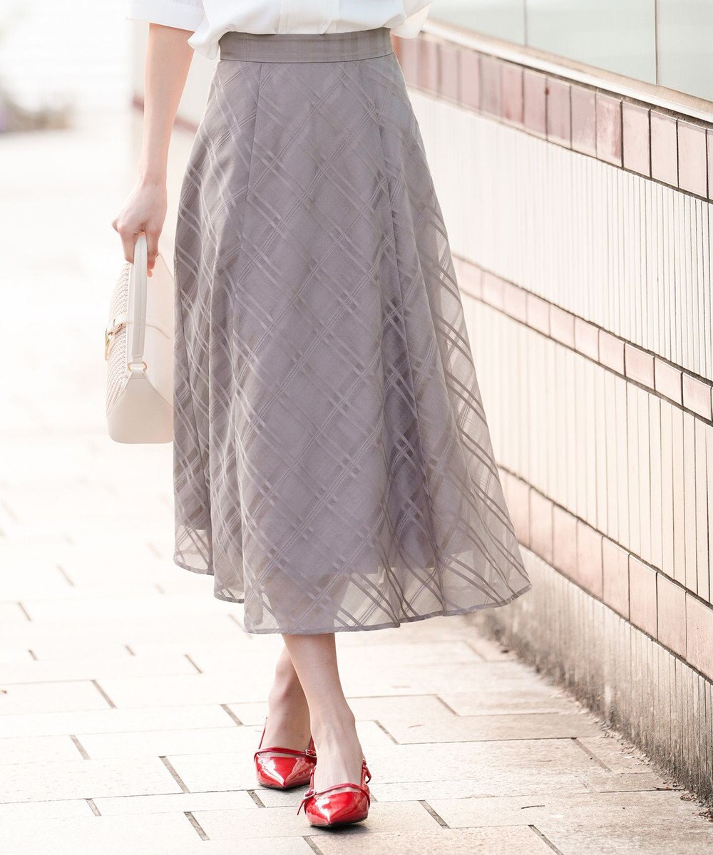 ANY SIS シアーチェック スカート 