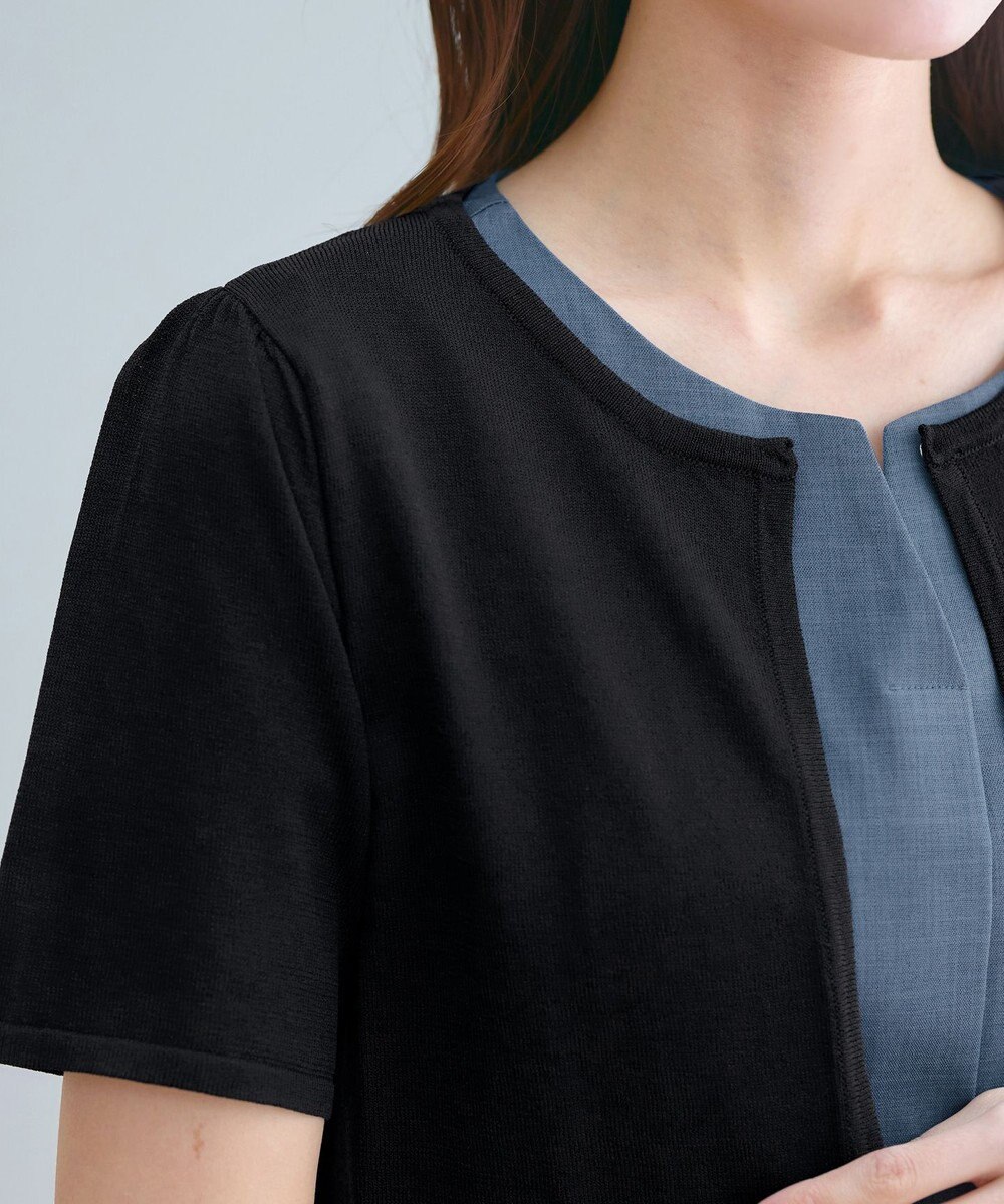 Tiaclasse L 【新色追加・洗える・UVケア・接触冷感】サマーニット半袖カーディガン 