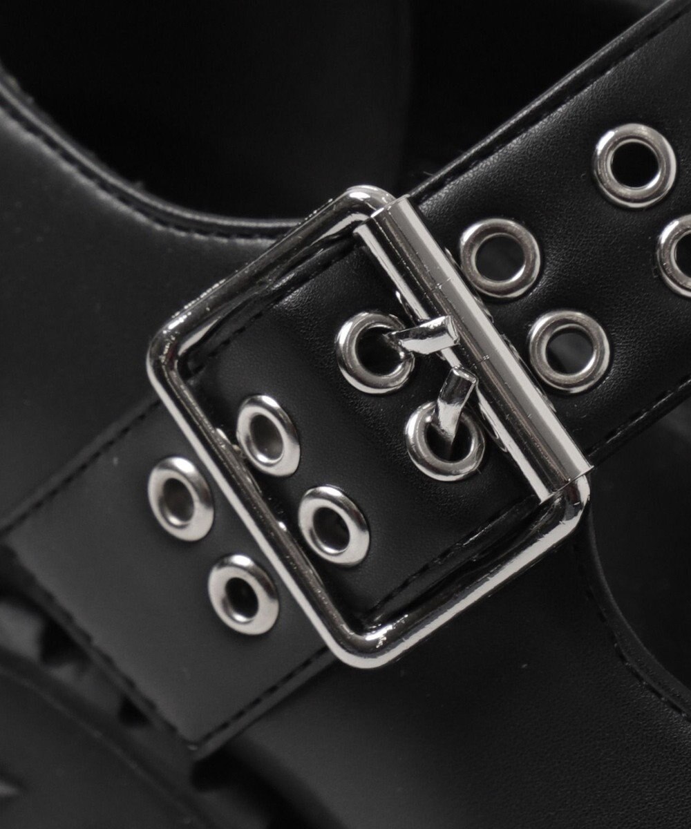 WEGO 厚底ハトメワンストラップシューズ 