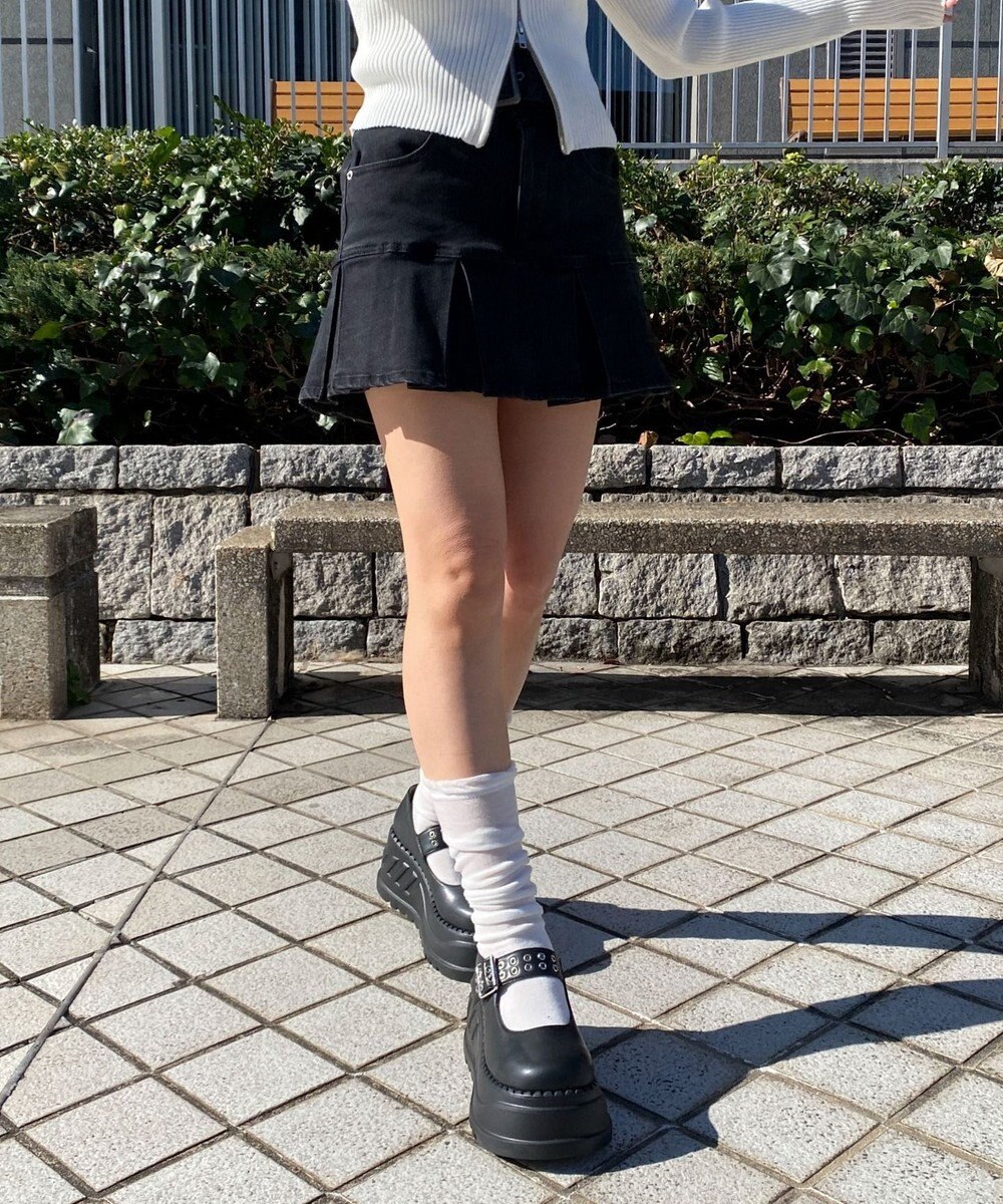 WEGO 厚底ハトメワンストラップシューズ 