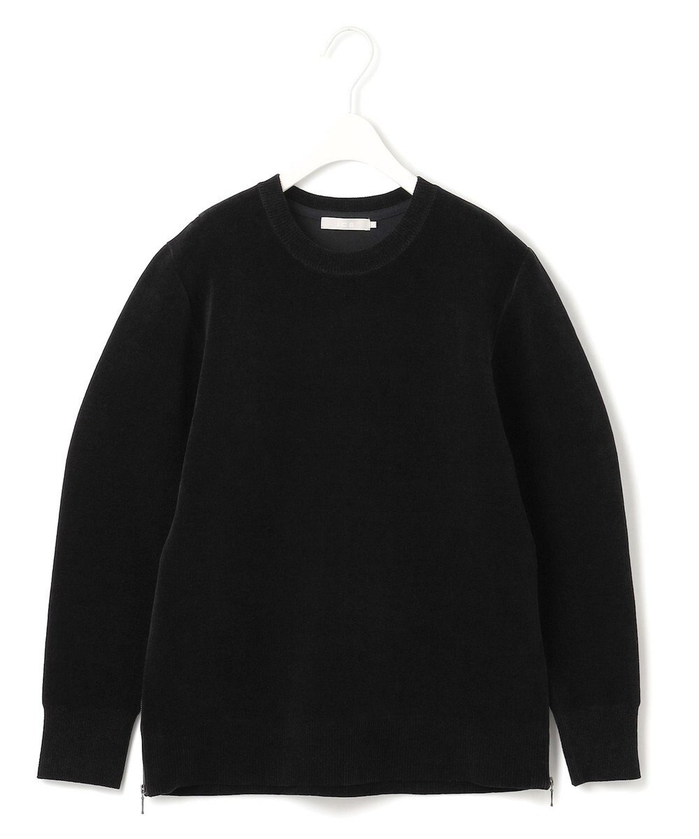 ICB L 【洗える】コットンシェニール コクーンスリーブニット 