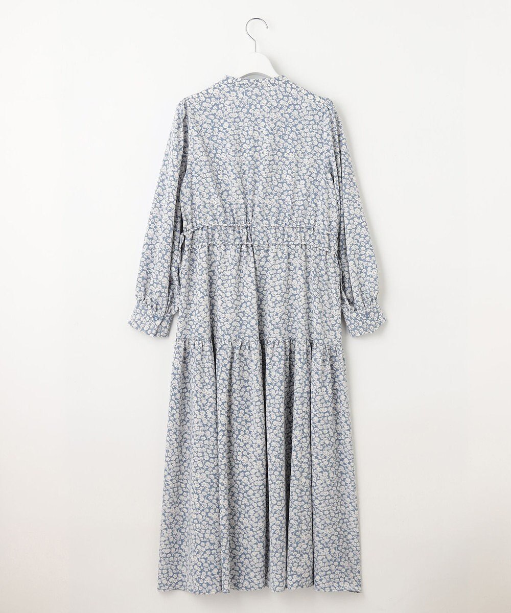 Feroux 【洗える】フラワープリントドロスト ワンピース 