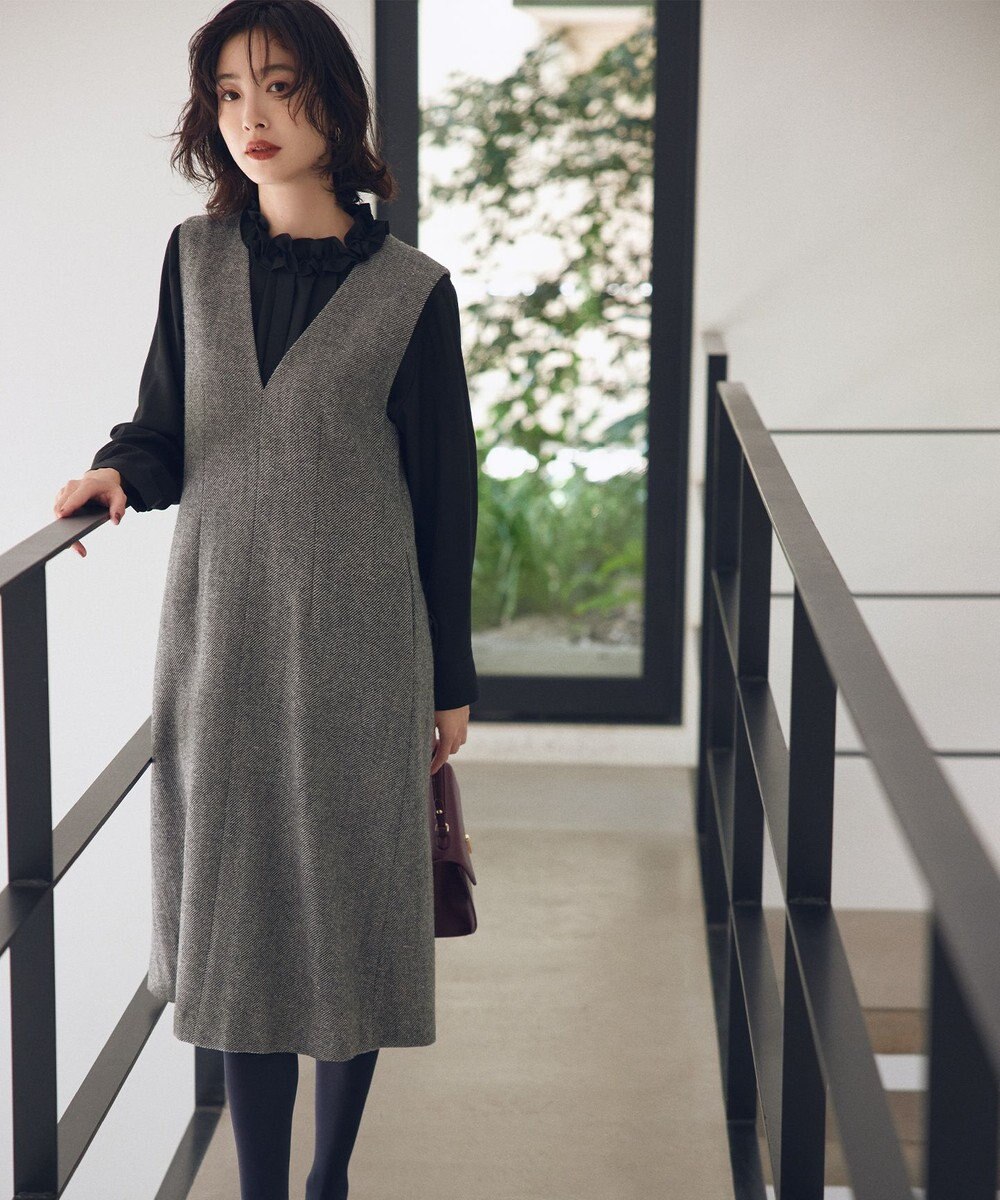 組曲 S 【加藤ローサさん着用】アンティークオーガンフリル ブラウス 