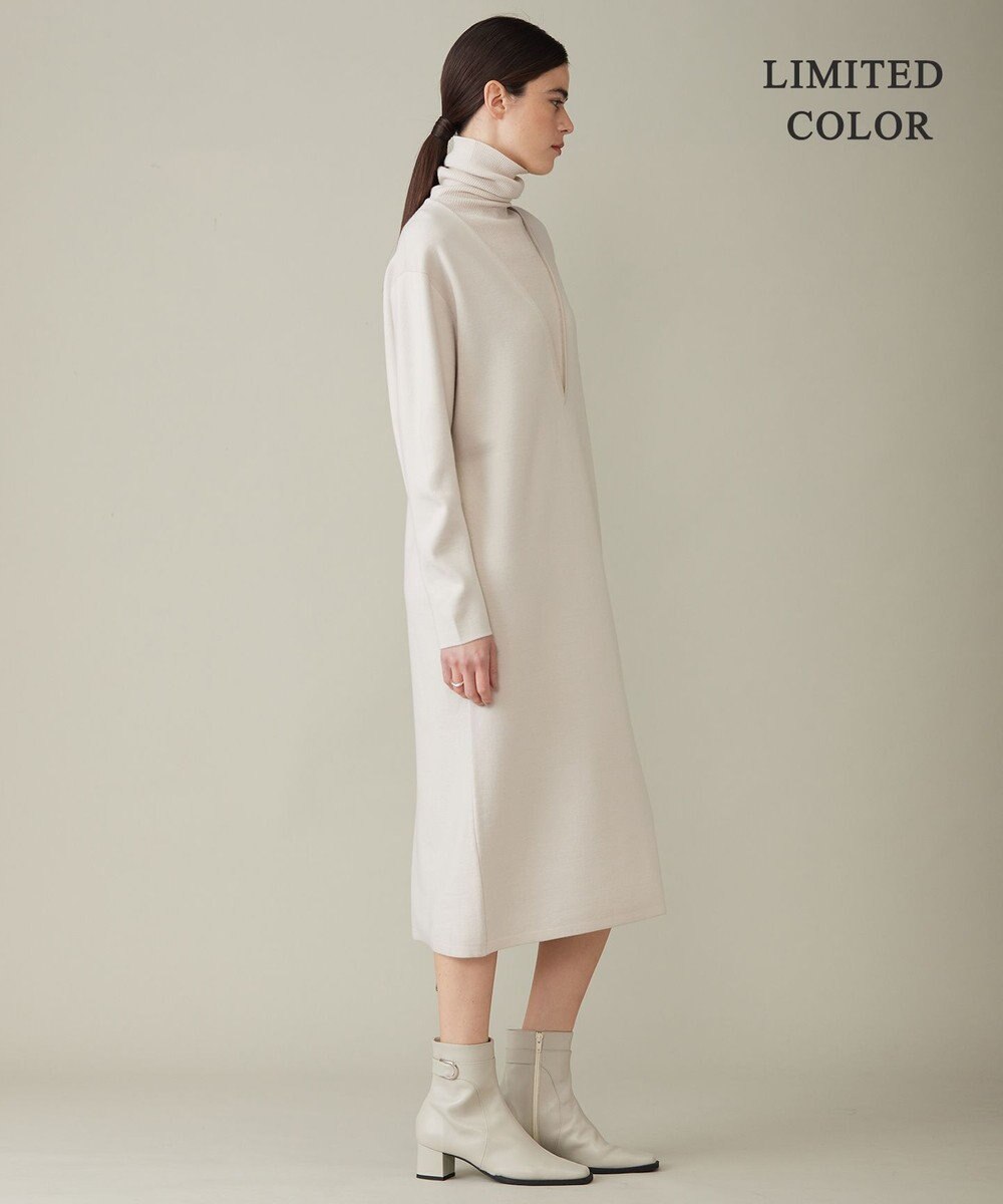 ICB 【WEB限定カラーあり】ウールブレンドスムース レイヤードデザインワンピース 