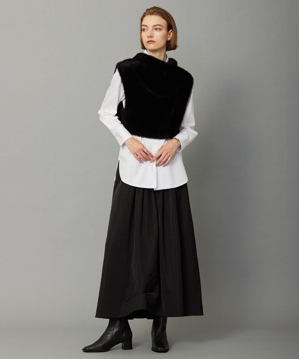 ICB 【洗える】 エステルメモリータフタ ロングスカート 