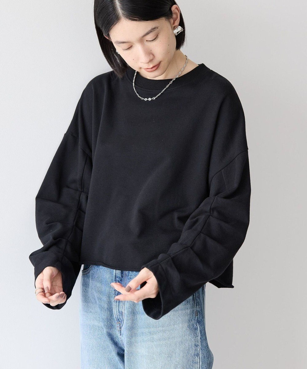 AMERICAN HOLIC ミニ裏毛タックスリーブショートプルオーバー1 