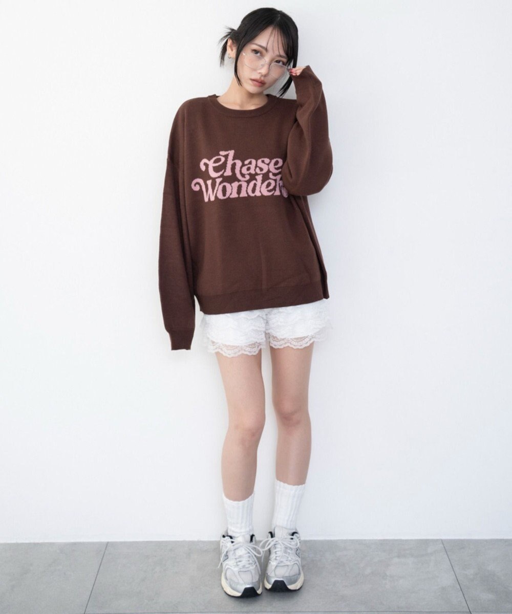 WEGO グラフィックニットプルオーバー 