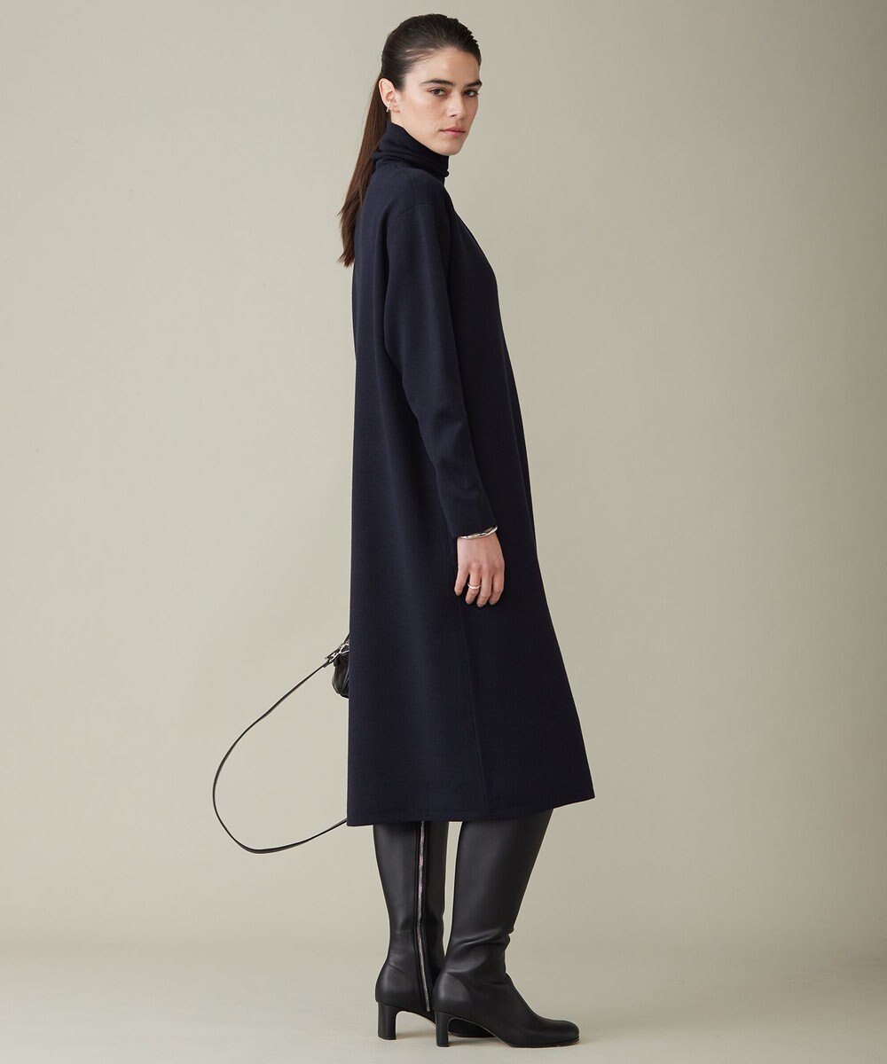 ICB 【WEB限定カラーあり】ウールブレンドスムース レイヤードデザインワンピース 