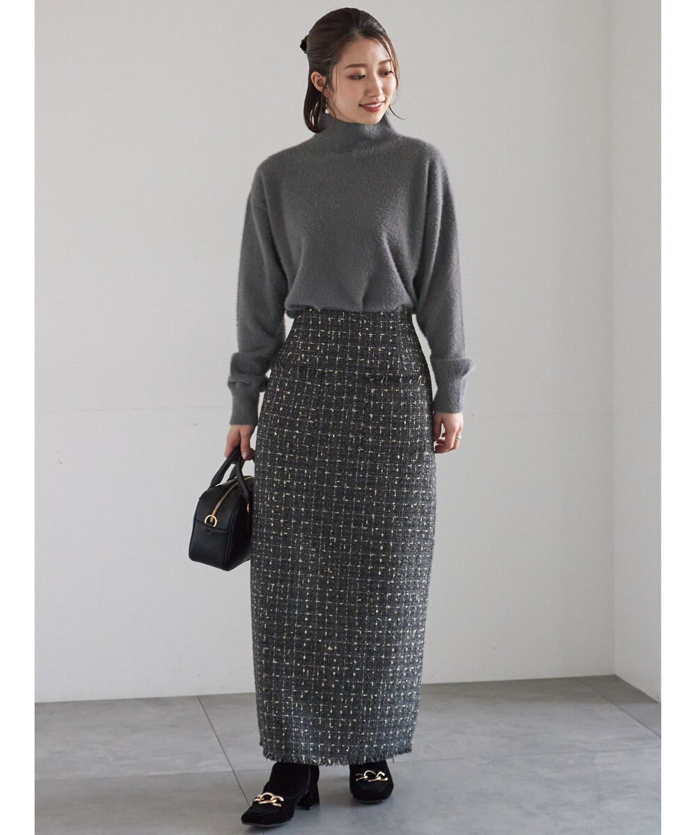 Te chichi 【宮本茉由着用】ハイネックフェザーニット 