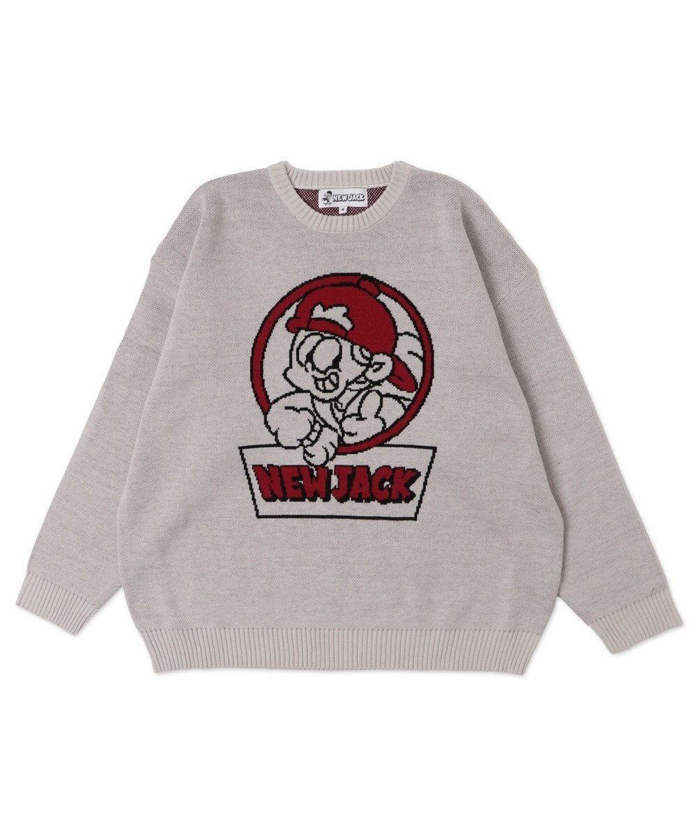 WEGO 【ユニセックス着用ITEM/MLサイズ展開】別注NEW　JACKジャガードニットプルオーバー 