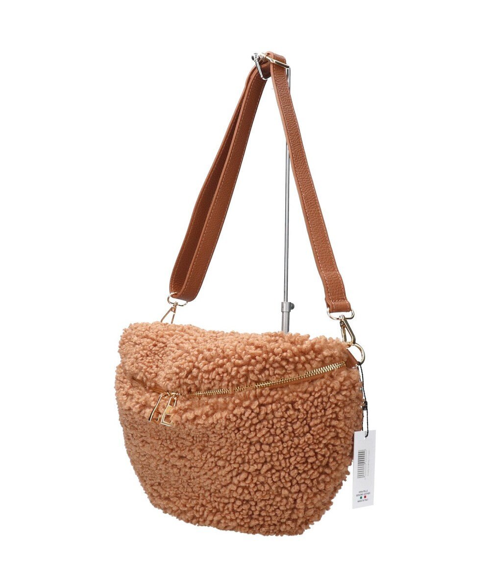 INTER-CHAUSSURES 【ANDREA CARDONE ITALI】レザーストラップボアショルダーバッグ 