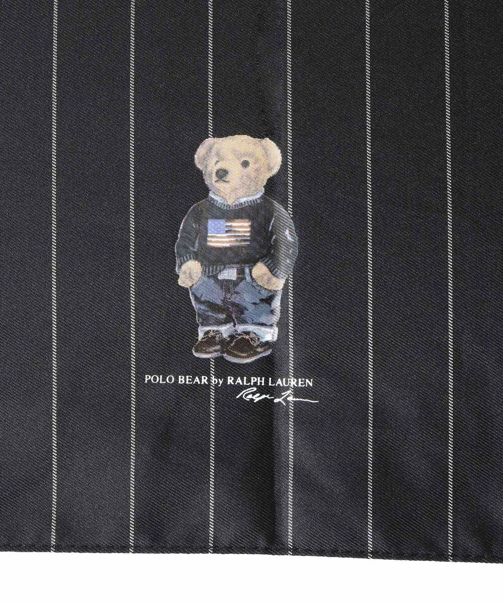 MOONBAT POLO RALPH LAUREN メンズ 折りたたみ傘 ストライプ×BEAR 65cm 