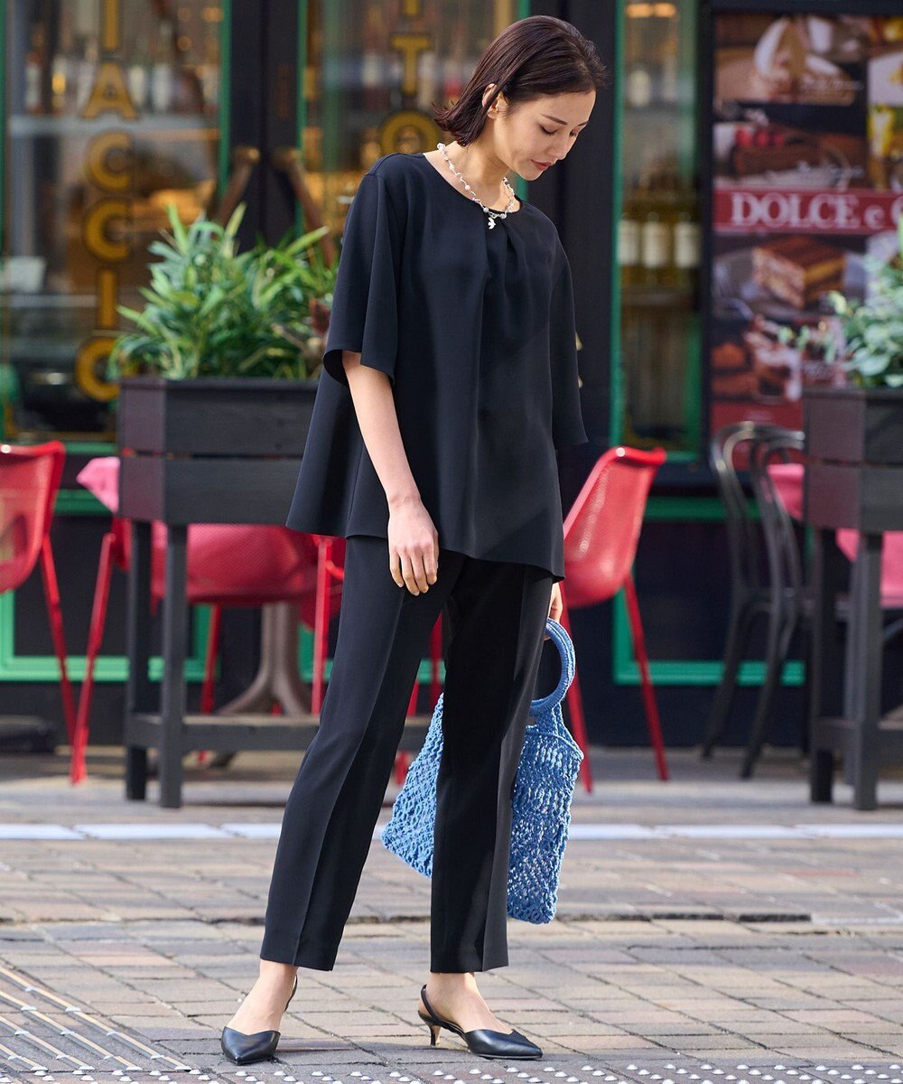 自由区 【XSサイズ～/洗える/セット可】ダブルクロス ブラウス 