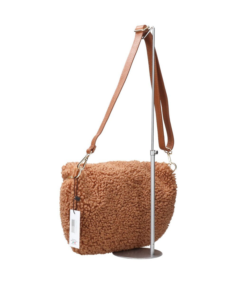 INTER-CHAUSSURES 【ANDREA CARDONE ITALI】レザーストラップボアショルダーバッグ 