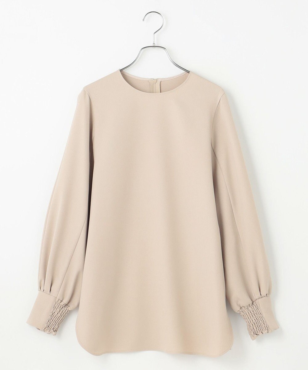 #Newans 【洗濯機可】シャーリングカフスパウダリーブラウス 