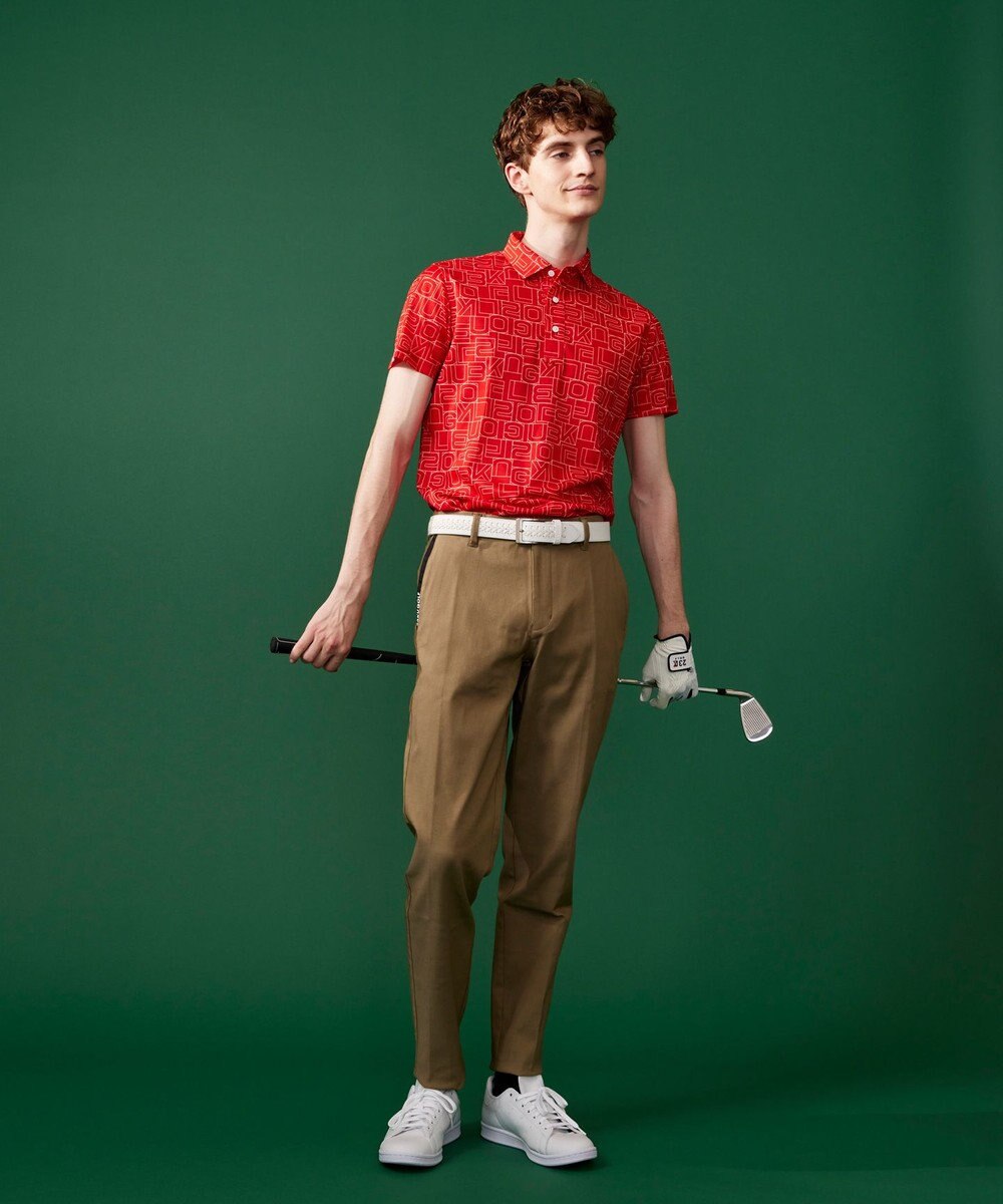 23区GOLF 盛夏対応のマルチ機能【接触冷感・UVケア・吸水速乾】【MEN】総ロゴ カノコシャツ 