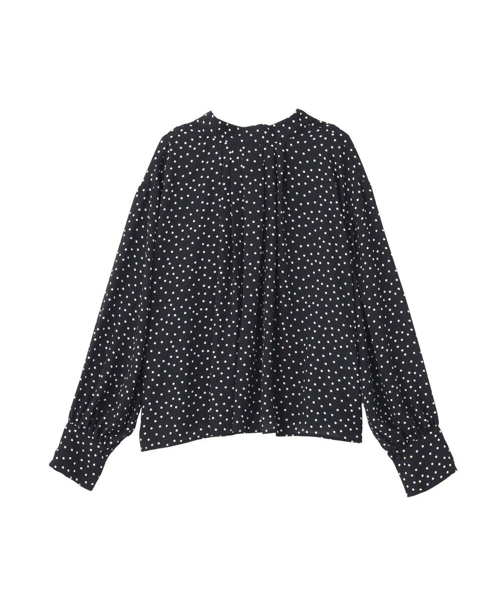 AMERICAN HOLIC 【イージーケア】ドット柄ボウタイブラウス 