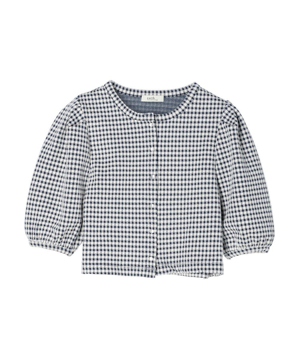earth music&ecology カットジャガードカーディガン 