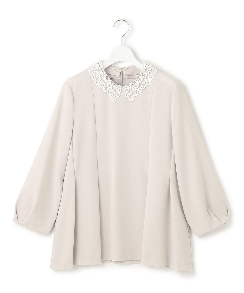 23区 L 【VERYコラボ】トリアセダブルジョーゼット レース襟 ブラウス 