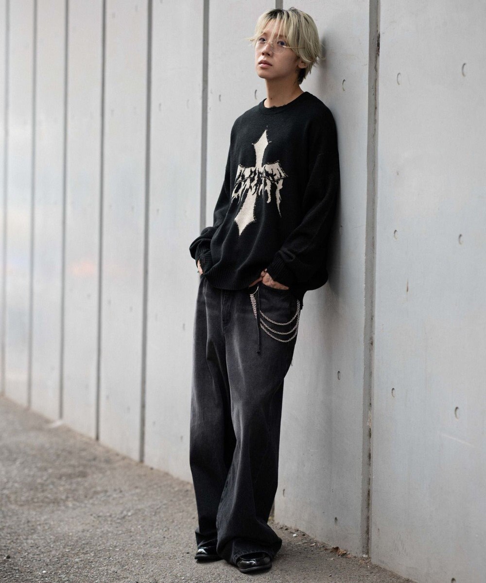 WEGO ダメージジャガードプルオーバー 