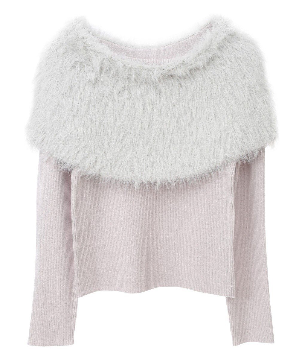 earth music&ecology ＳＥＴ２点ケープ＋リブニットプルオーバー 