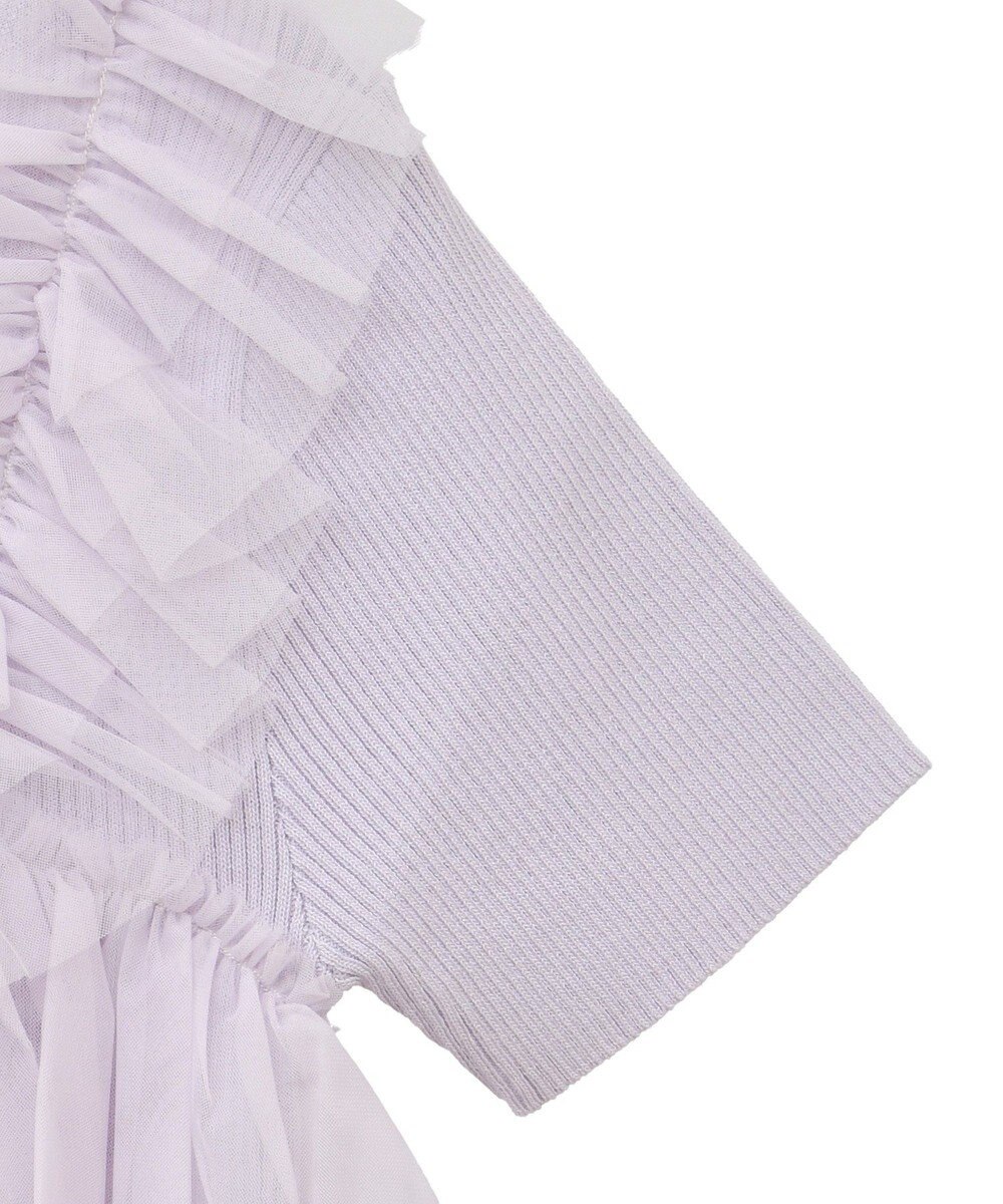 earth music&ecology アシメチュールフリルニットプルオーバー 