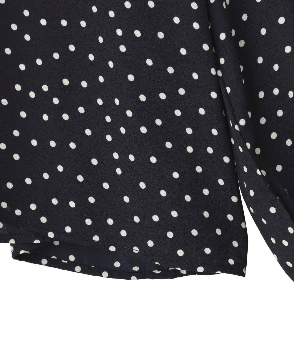 AMERICAN HOLIC 【イージーケア】ドット柄ボウタイブラウス 