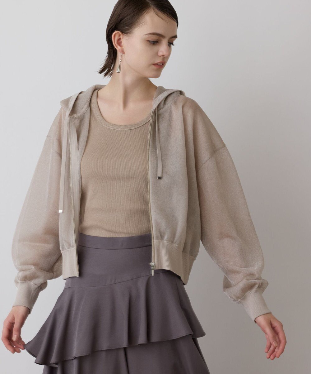 GRACE CONTINENTAL シアーニットパーカー 