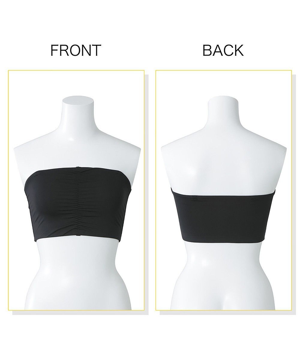 BRADELIS New York 包んでホールドチューブトップ ヌーブラ メッシュ素材でサラッと快適 