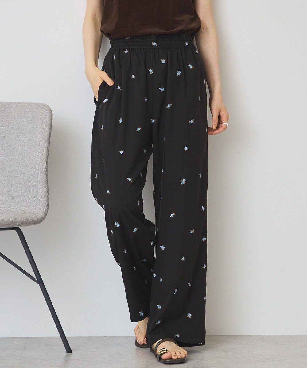 AMERICAN HOLIC 花柄刺繍イージーパンツ 