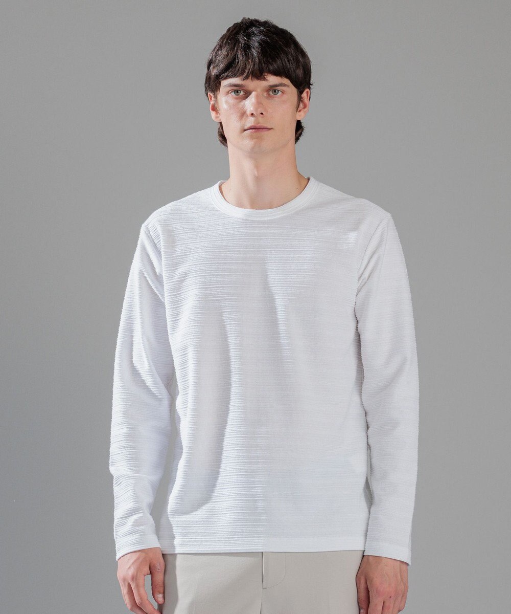 JOSEPH HOMME メランジリップル　クルーネックカットソー 