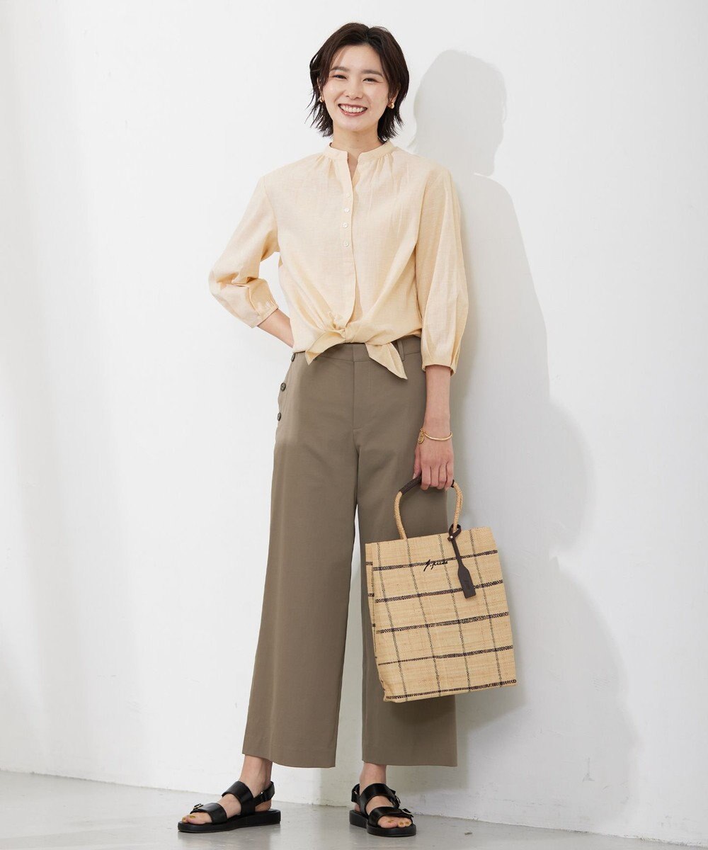 J.PRESS LADIES 【WEB限定・A4サイズ収納可】 マダガスカルラフィア トート バッグ 