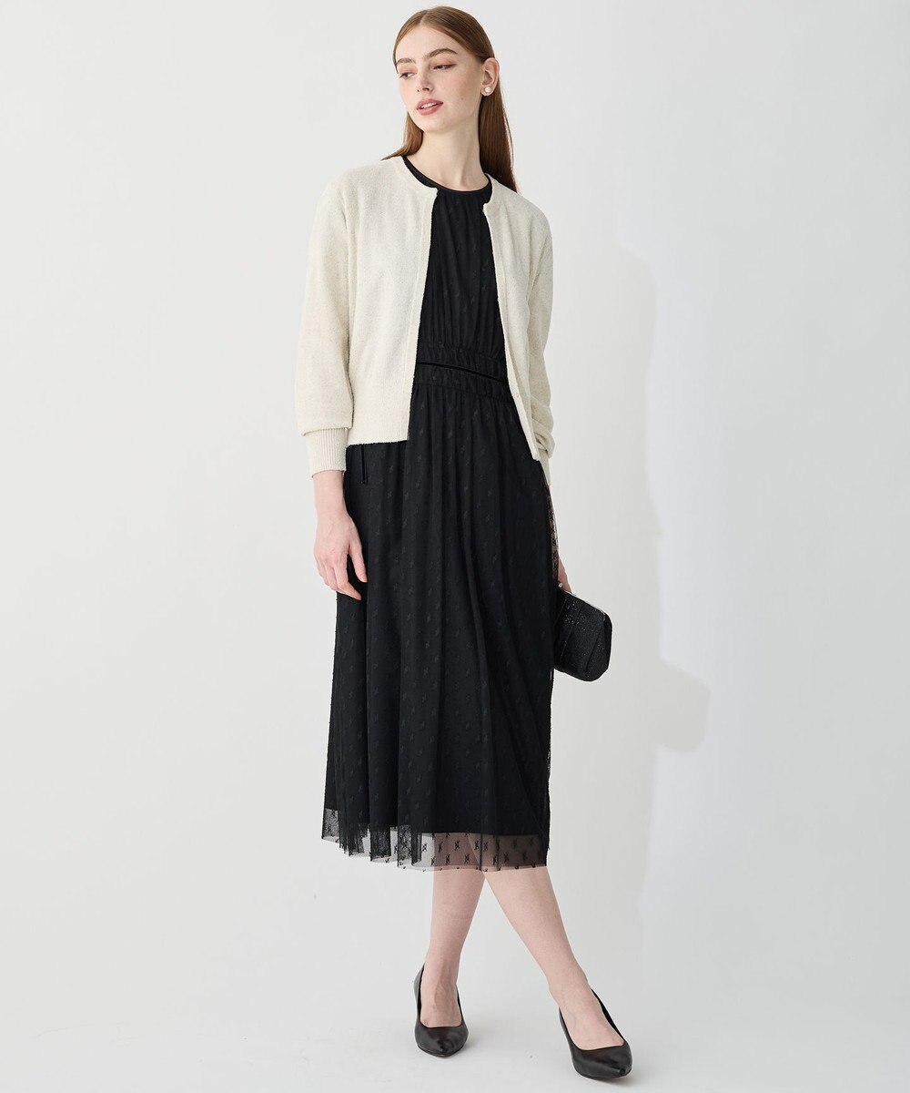 23区 【APPLAUDIR】シャーリングカットチュール ドレス 