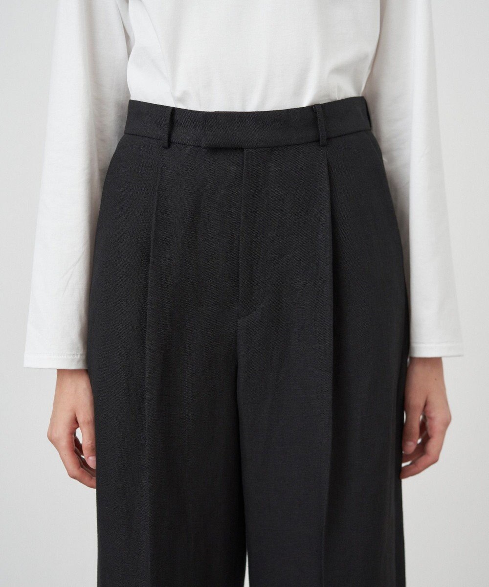 ATON LINEN OXFORD | ストレートパンツ 