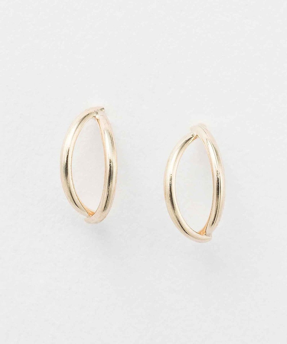 Phoebe 【K10】ダブルハーフフープピアス　ゴールド 