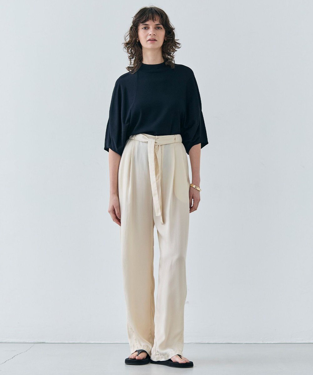 BEIGE， 【洗える・VERY 6月号掲載】PAWPAW / ウエストリボンタックワイドパンツ 