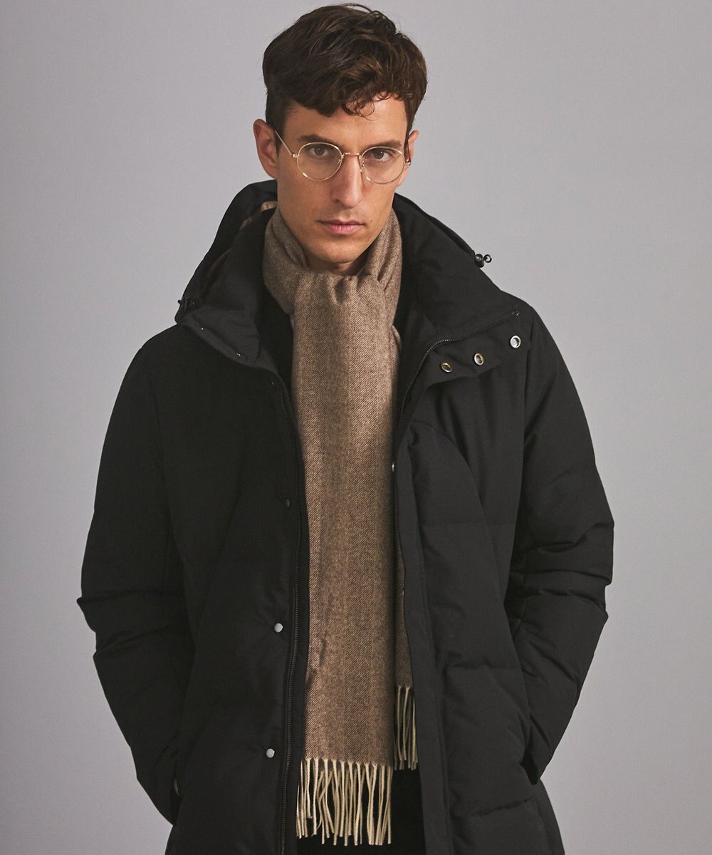 GOTAIRIKU 【カシミヤ100％】 幅広 マフラー_ヘリンボーン柄(40×180) 