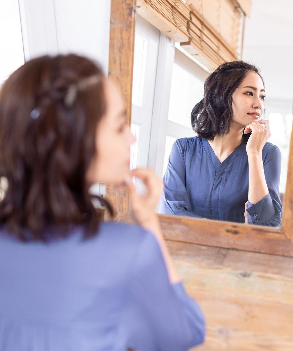 Tiaclasse L 【洗える】スタイルアップも叶うヴィンテージサテンワンピース 