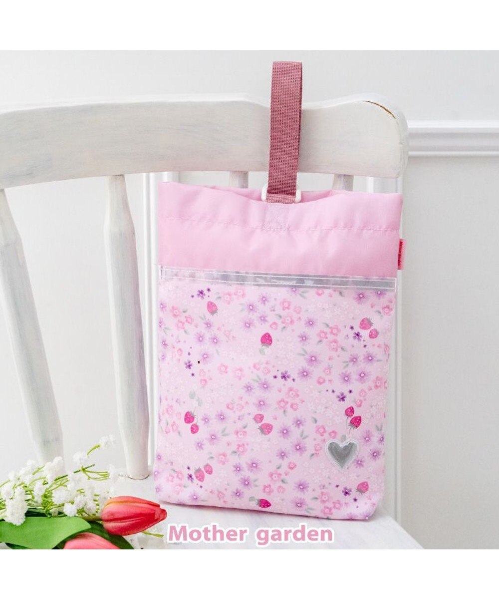 Mother garden マザーガーデン 野いちご シューズバッグ 《小花いちご柄》 