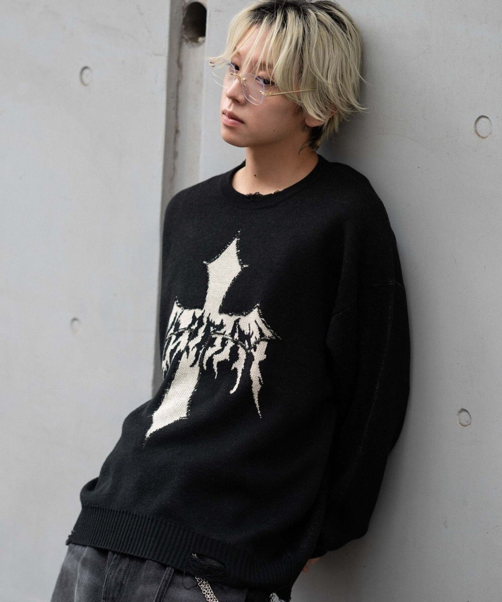 WEGO ダメージジャガードプルオーバー 